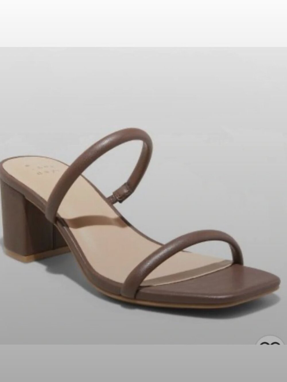 a new day Cass Square Toe Block Heels in Brown (size 8)
